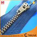 Blue color tape normal plated teeth no.4 yg metal zip for jeans